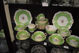A floral decorated tea service.