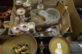 A set of kitchen scales and miscellaneous collectables etc.