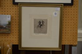 Henry Williamson, Retriever with snipe, pencil signed, limited edition print.
