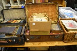 Quantity of books, magazines and records.