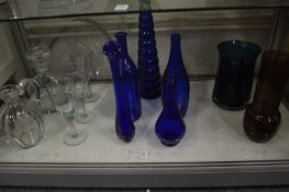 Decorative glassware and decanters.
