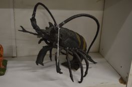 A good cast bronze model of a lobster.
