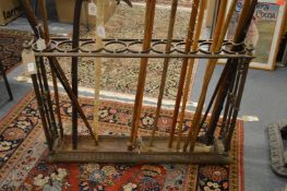 A cast iron stick stand.