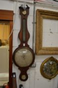 A 19th century mahogany cased barometer/thermometer.