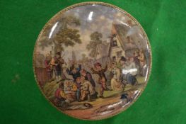 A Pomade pot and lid, The village wedding Tenier Pinx.