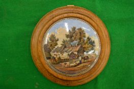 A porcelain pot lid, The residence of Anne Hathaway, Shakespeare's wife, Shottery near Stratford