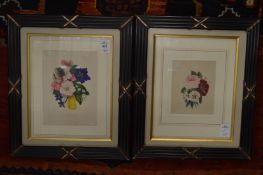 A pair of botanical prints.