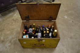 A box containing numerous Commemorative beers.