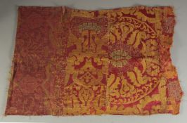 AN OTTOMAN TEXTILE FRAGMENT.