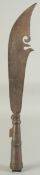 A 19TH CENTURY CHINESE SPEAR HEAD, 46cm long.