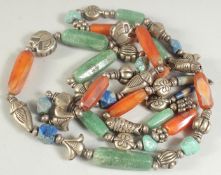 A GOOD MIXED-BEADED NECKLACE, with various stones.