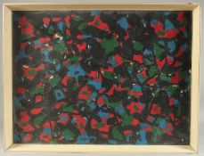 NEJAD DEVRIM (1923-1995), Turkish Artist: AN ABSTRACT COMPOSITION PAINTING ON BOARD, signed 'Nejad'