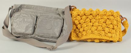 A ZARA KUOTTEN YELLOW BAG AND A KIPLING BAG (2).