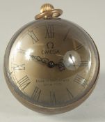 A GLASS BALL CLOCK. 2ins diameter.