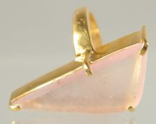 A STELLA PICCIOTTO ROSE QUARTZ RING.