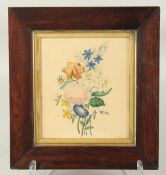 A VICTORIA WATERCOLOUR STILL LIFE, in a rosewood frame. 8ins x 6.5ins.