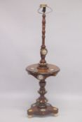 A RARE 19TH CENTURY MAHOGANY LAMP STAND TABLE