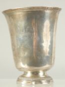 A CONTINENTAL SILVER BEAKER, possibly French. 4.5ins high.