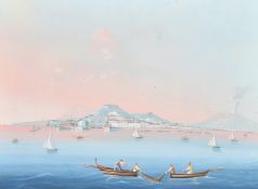 19th Century Italian School, two Neapolitan views, each 14.5