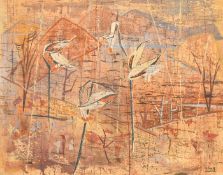 Bob Cogill Haworth (1900-1988), South African/Canadian, 'Milkweed', oil on board, signed, Roberts