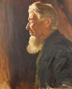 Attributed to Colwyn Edward Vulliamy (1886-1971), Portrait of a fisherman, oil on canvas, with