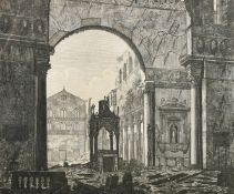 Luigi Rossi, Circa 1823, buildings in Rome, engraving, 19