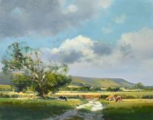 Frank Wootton (1914-1998) British, 'The Stricken Tree, Alfriston and Firle Beacon', oil on canvas