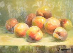 J. Howard (Late 20 Century) British, A pair of still lifes, one of apples the other apples and