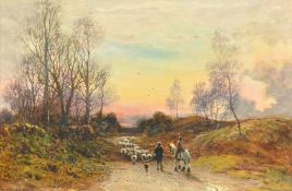 William Manners (1860-1930) British, A pair of rural winter landscape scenes at dusk, one with