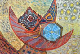 Anne. E. Christopherson (b.1921), A group of 3, 'Tree and rocky path', oil on canvas, initialled,