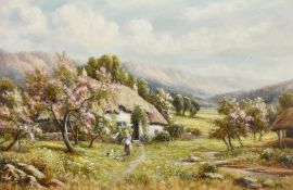 Robert John Hammond (active 1879-1911), A wonderful painting, A spring day in the valley with