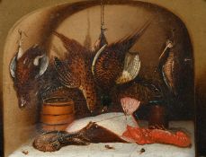 Attributed to Benjamin Blake (1757-1830), A still life of dead game and fish, oil on canvas, 6