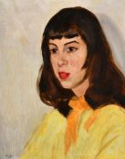 F.C.W. (20th Century) Portrait of Sarah, oil on board, initialled, inscribed and dated 11/3/92,