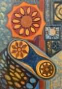 Anne. E. Christopherson (b.1921), 'Flower machine', oil on canvas, initialled, signed and