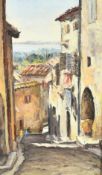 Josine Vignon (1922-2022), 'Rue Hippolyte Guis', France, oil on canvas, signed, inscription verso