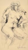 Marcel Gromaire (1892-1971) French, Study of a nude woman, pen and ink, signed, 13