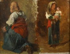 Attributed to Ludwig Von Hagn (1819-1898), Late 19th Century, A study of one figure in two