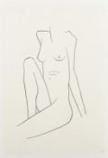 Nancy Sinclair (20/21st Century) British, a group of four life studies, pencil, charcoal and