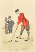 Edmund G. Fuller, Four golfing prints, The First Drive, 7