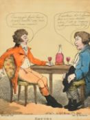 Rowlandson after Woodward, 'Squire', a hand coloured caricature, 8.75