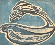 After Rabindranath Tagore, two Ganymed collotype proof prints, both inscribed 'Proof' in pencil, one