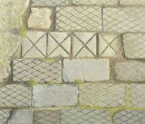 Anne. E. Christopherson (b.1921), A group of 3, 'Path Tiles Greenwich', oil on canvas, initialled,