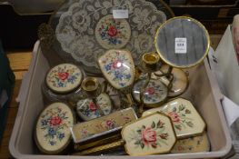 Dressing table items.