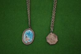 Two St. Christophers and chains.