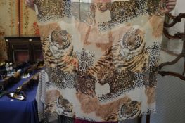 Three various head scarfs and shawls.