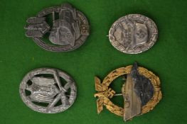 Various German military and other badges.
