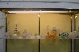 Quantity of cut glassware and other items.