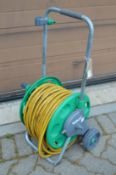 A hose reel.