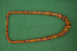 A good faceted amber graduated necklace.