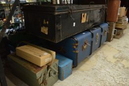 Two old trunks, various tools etc.